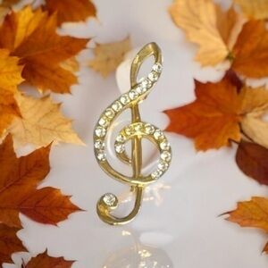 Vintage Music Note Brooch